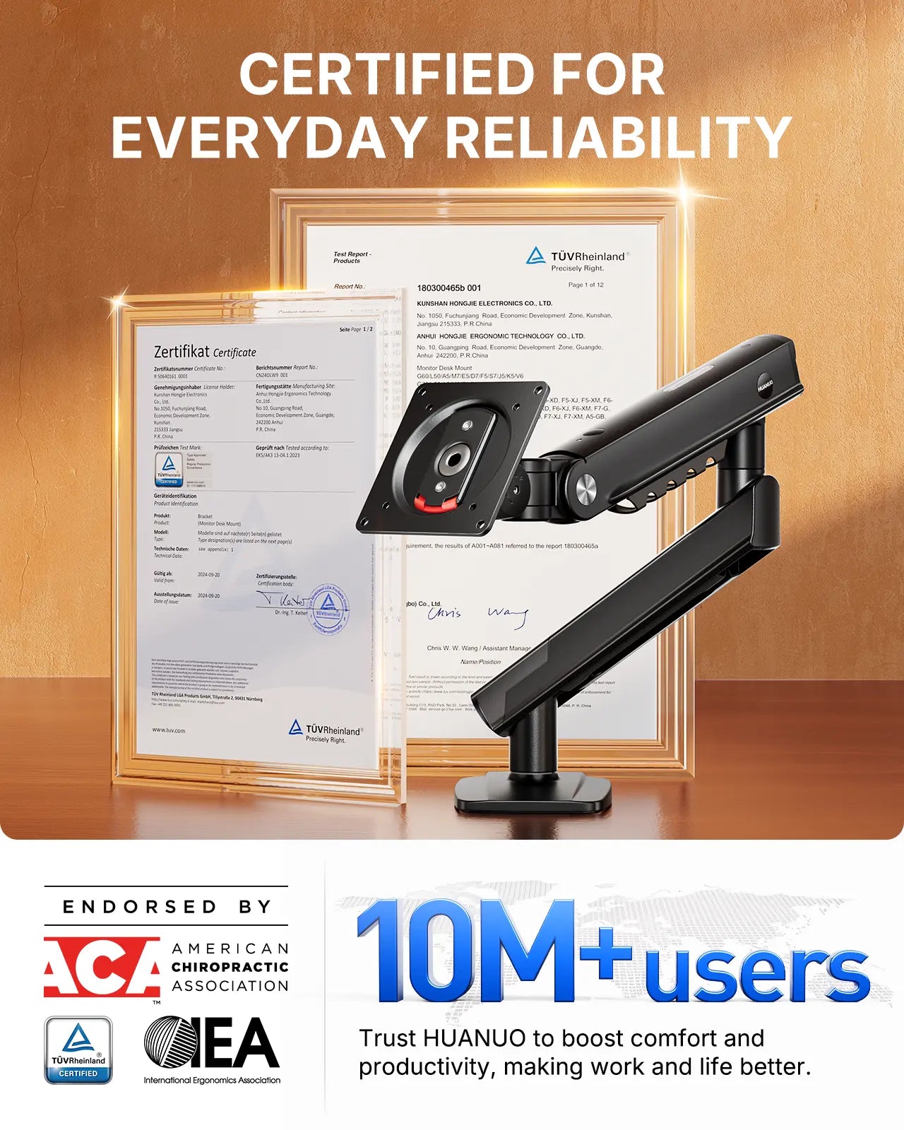 Flowlift Pro Upgrade Single Monitor Arm – Black, 13-32" Screen, 19.8Lbs Capacity, Mechaspring Technology, Instamount, Locksteady, Precisionview – Smooth & Adjustable Setup for Gamers and Professionals