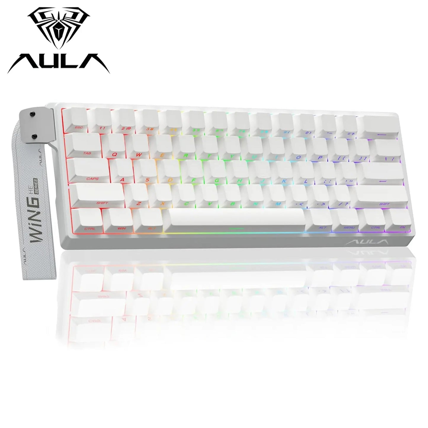 Aula WIN60 HE 60% Mechanical Keyboard Wired, Hall Effect Gaming Keyboard Magnetic Switch Hot Swappable, Adjustable Actuation Rapid Trigger Mode 8000Hz Polling Rate, RGB Keyboard 60 Percent Design Summerwins