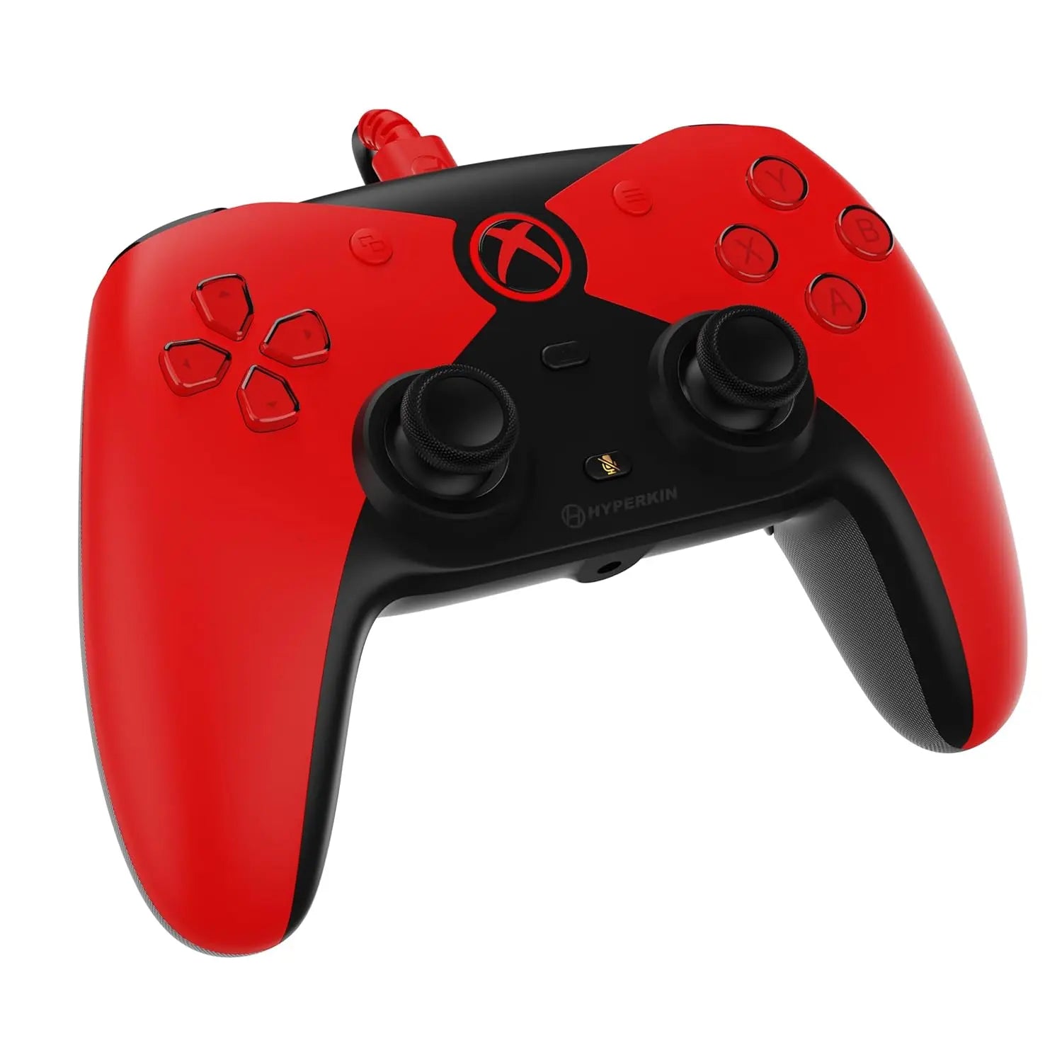 Hyperkin the Competitor Wired Controller for Xbox Series X|S, Xbox One & PC with Hall Effect Joysticks & Impulse Triggers; Symmetrical Layout & Precision D-Pad - Widow (Red)