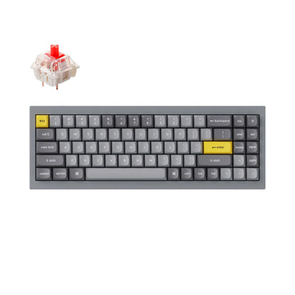 Keychron Q7 Wired Custom Mechanical Keyboard, 70% Layout QMK/VIA Programmable Macro with Hot-Swappable Gateron G Pro Brown Switch Double Gasket Compatible with Mac Windows Linux