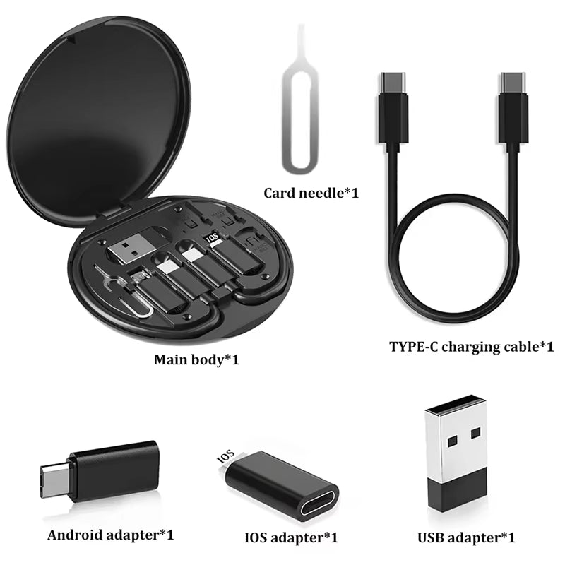 Multi USB Type-C 60W Fast Charging Adapter Cable Kit