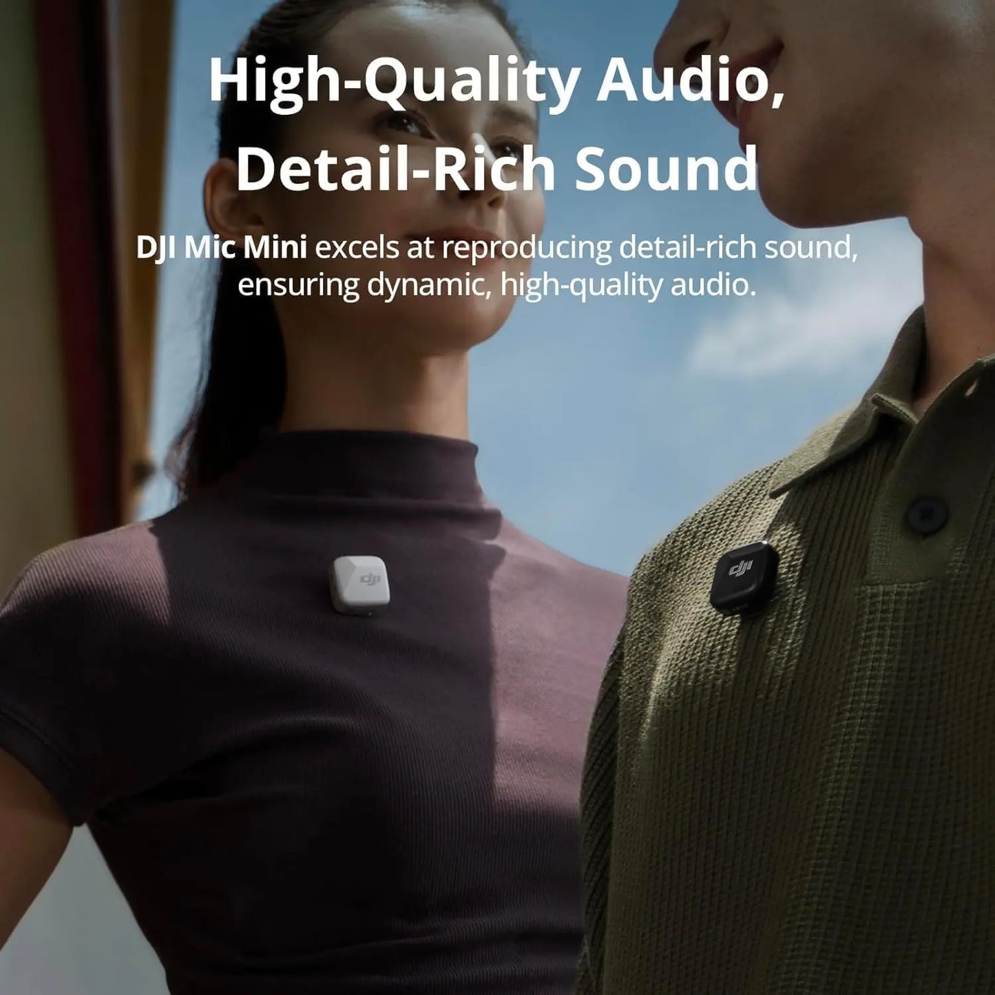DJI Mic Mini Active Noise Cancelling, Plug-And-Play Ultralight Mic for Camera, Iphone, Android, PC & Tablet, 2-Person Vlog Streaming Team Production