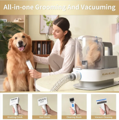 BreatheEasy™ 5-in-1 HEPA Pet Grooming Vacuum – Dander &amp; Shedding Control Kit