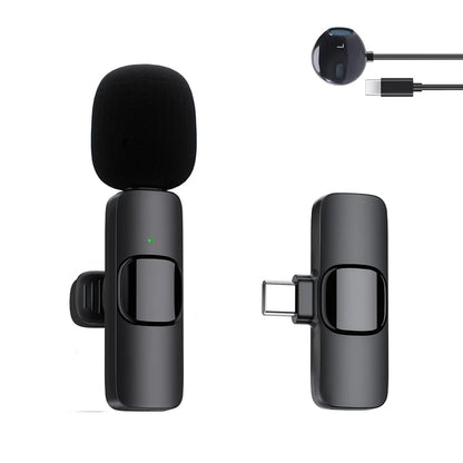 Wireless Lavalier Lapel Microphone for Iphone 15 /14/13/12/Ipad Series/Android/Computer - Bluetooth Mini Phone Microphones for Video Recording - 2 Clip on Mics with USB C Interface for Tiktok Youtube Vlog