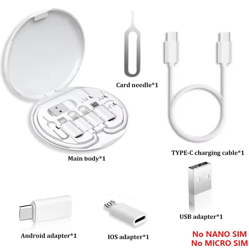Multi USB Type-C 60W Fast Charging Adapter Cable Kit
