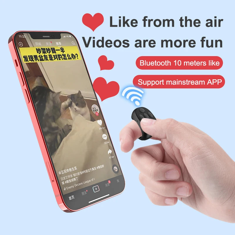 Bluetooth Wireless Selfie Remote Control Ring