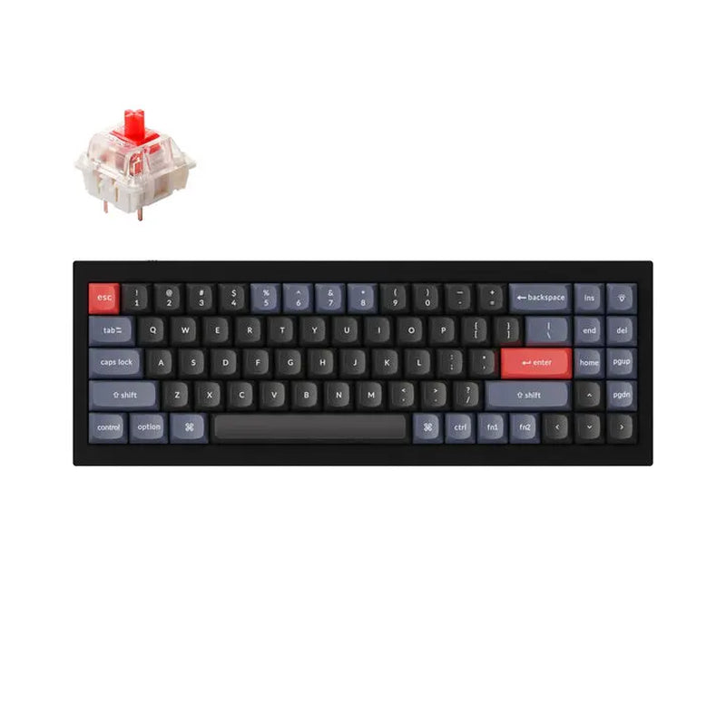Keychron Q7 Wired Custom Mechanical Keyboard, 70% Layout QMK/VIA Programmable Macro with Hot-Swappable Gateron G Pro Brown Switch Double Gasket Compatible with Mac Windows Linux