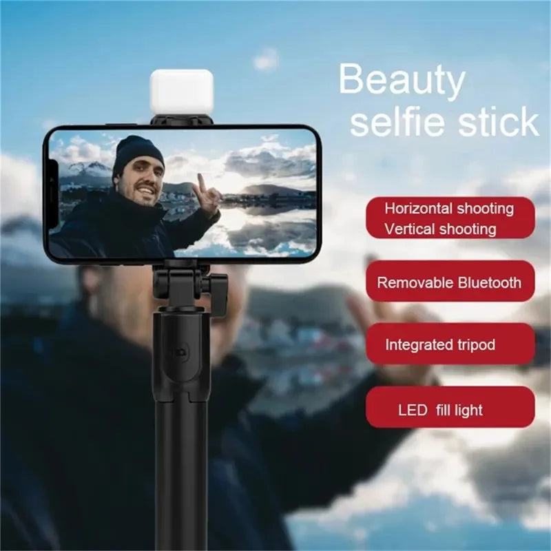 Palo Selfie Trípode Bluetooth Con Luz De Relleno