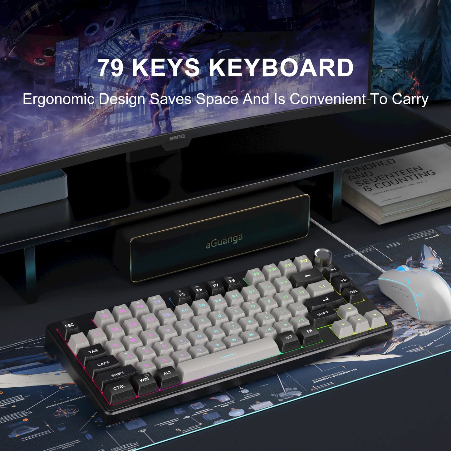 Magegee Mini 60% Gaming Keyboard, RGB Backlit 75 Key Ultra-Compact Keyboard, TS75 Ergonomic Waterproof Mechanical Feeling Office Computer Keyboards for PC, MAC, PS4, Xbox ONE Gamer Summerwins