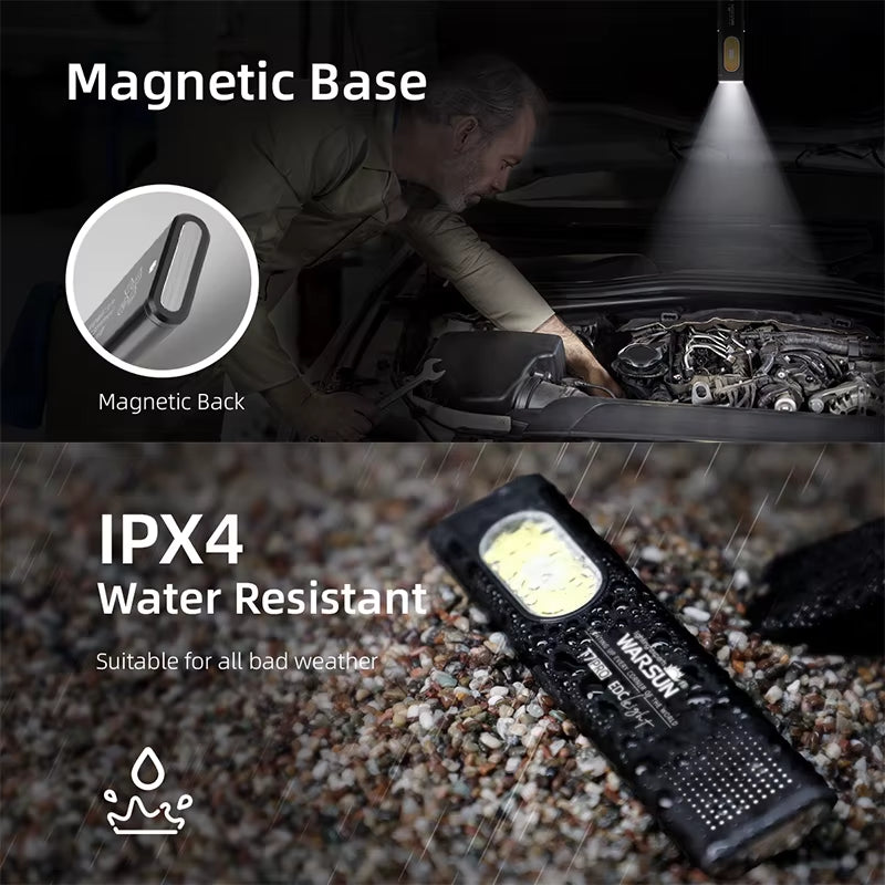 Linterna LED  T7 Recargable Con Base Magnética