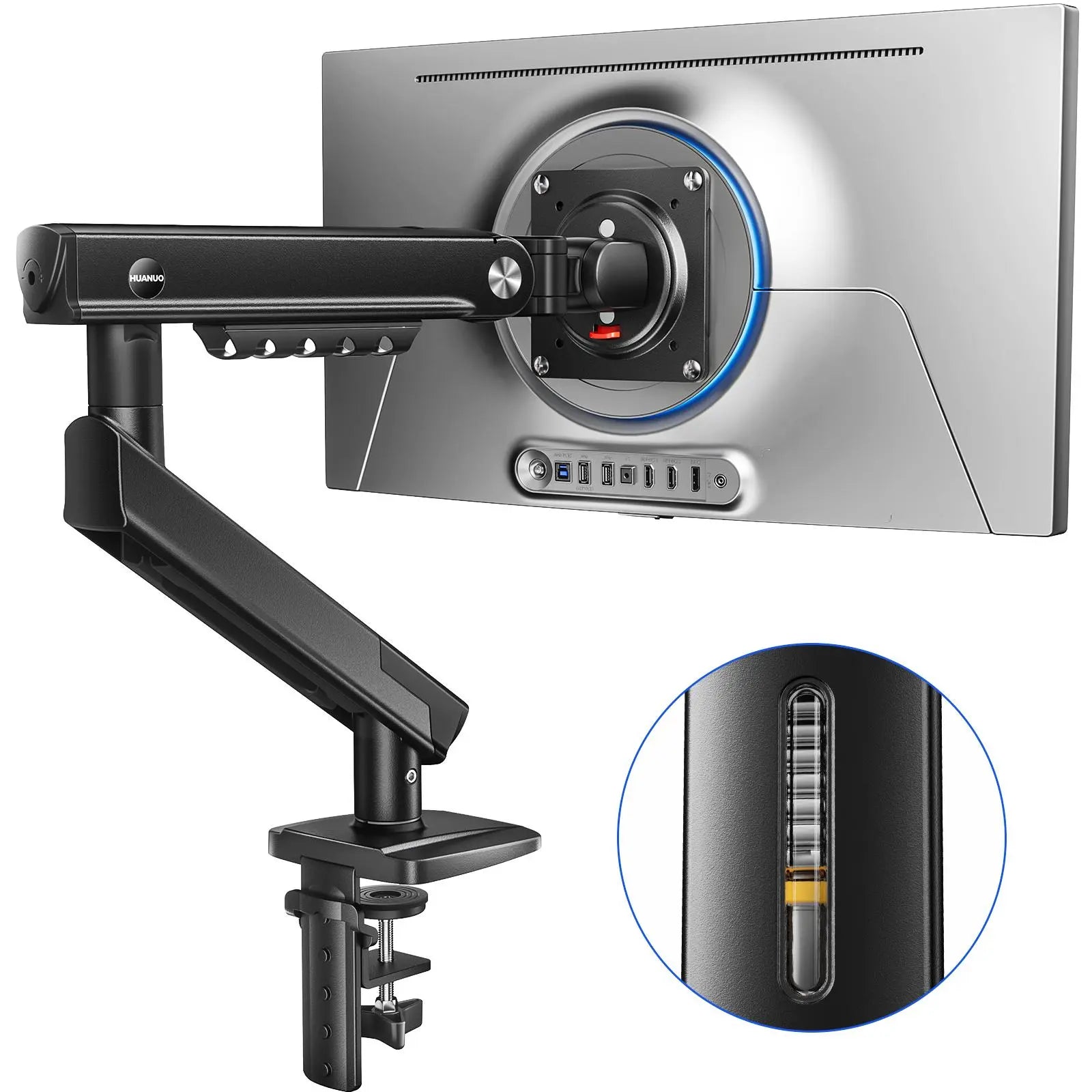 Flowlift Pro Upgrade Single Monitor Arm – Black, 13-32" Screen, 19.8Lbs Capacity, Mechaspring Technology, Instamount, Locksteady, Precisionview – Smooth & Adjustable Setup for Gamers and Professionals