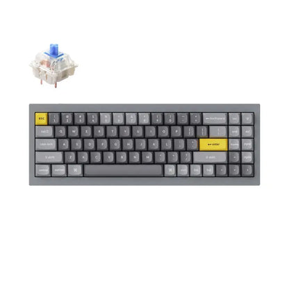 Keychron Q7 Wired Custom Mechanical Keyboard, 70% Layout QMK/VIA Programmable Macro with Hot-Swappable Gateron G Pro Brown Switch Double Gasket Compatible with Mac Windows Linux