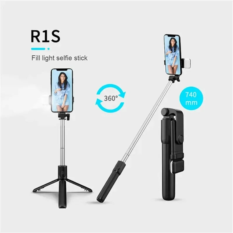 Palo Selfie Trípode Bluetooth Con Luz De Relleno