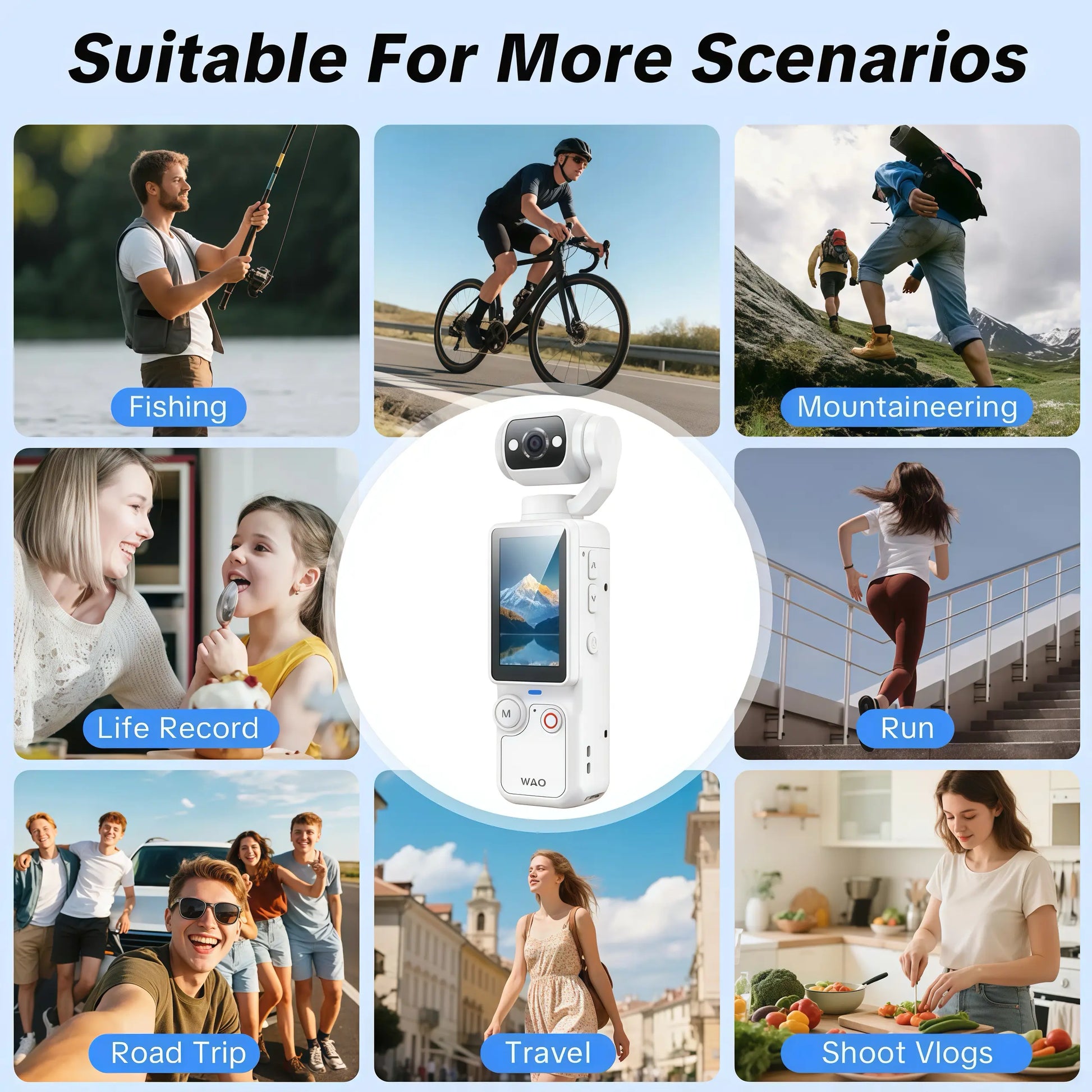 Portable Ultra HD Video Recorder with 180° Rotating Lens, Handheld Stabilizer Pocket Camera, Full Body Camera for Vlogging, Travel & Daily Life Recording, USB Rechargeable, Black, Vlogging Camera,Durable Construction, Camcorder#Summerwins #Dealsforyoudays