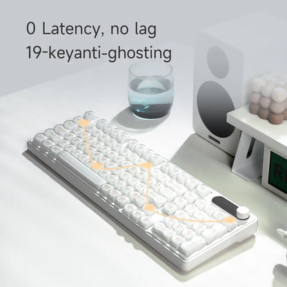 [NEW] FURYCUBE IP98S PRO Music Foundation Keyboard 98Keys Wired Wireless Keyboard with Number Pad Silent Media Knob Custom RGB Backlit Ergonomic for PC MAC PS4 Xbox ONE Membrane Keyboard Office Giftguide Silent
