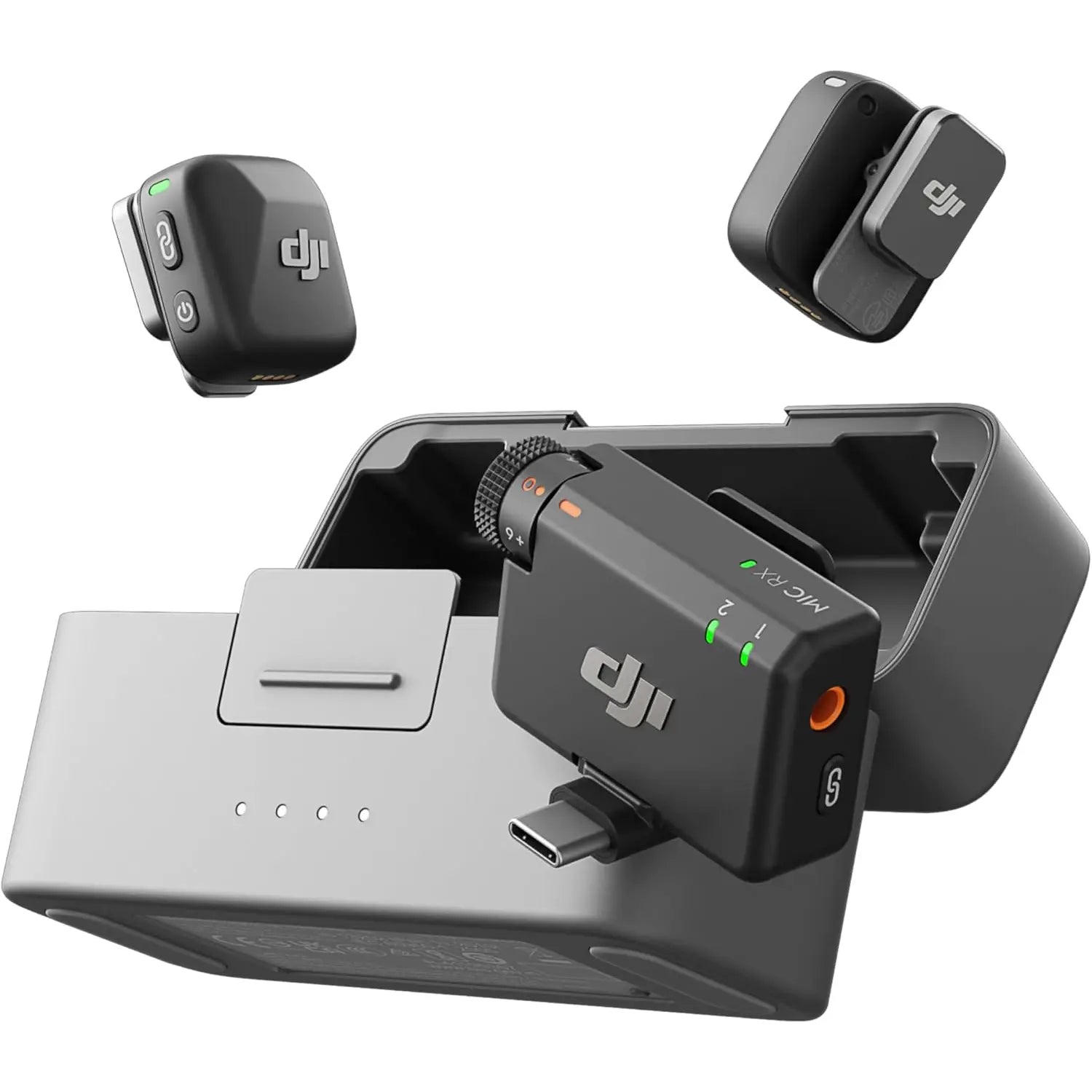 DJI Mic Mini Active Noise Cancelling, Plug-And-Play Ultralight Mic for Camera, Iphone, Android, PC & Tablet, 2-Person Vlog Streaming Team Production