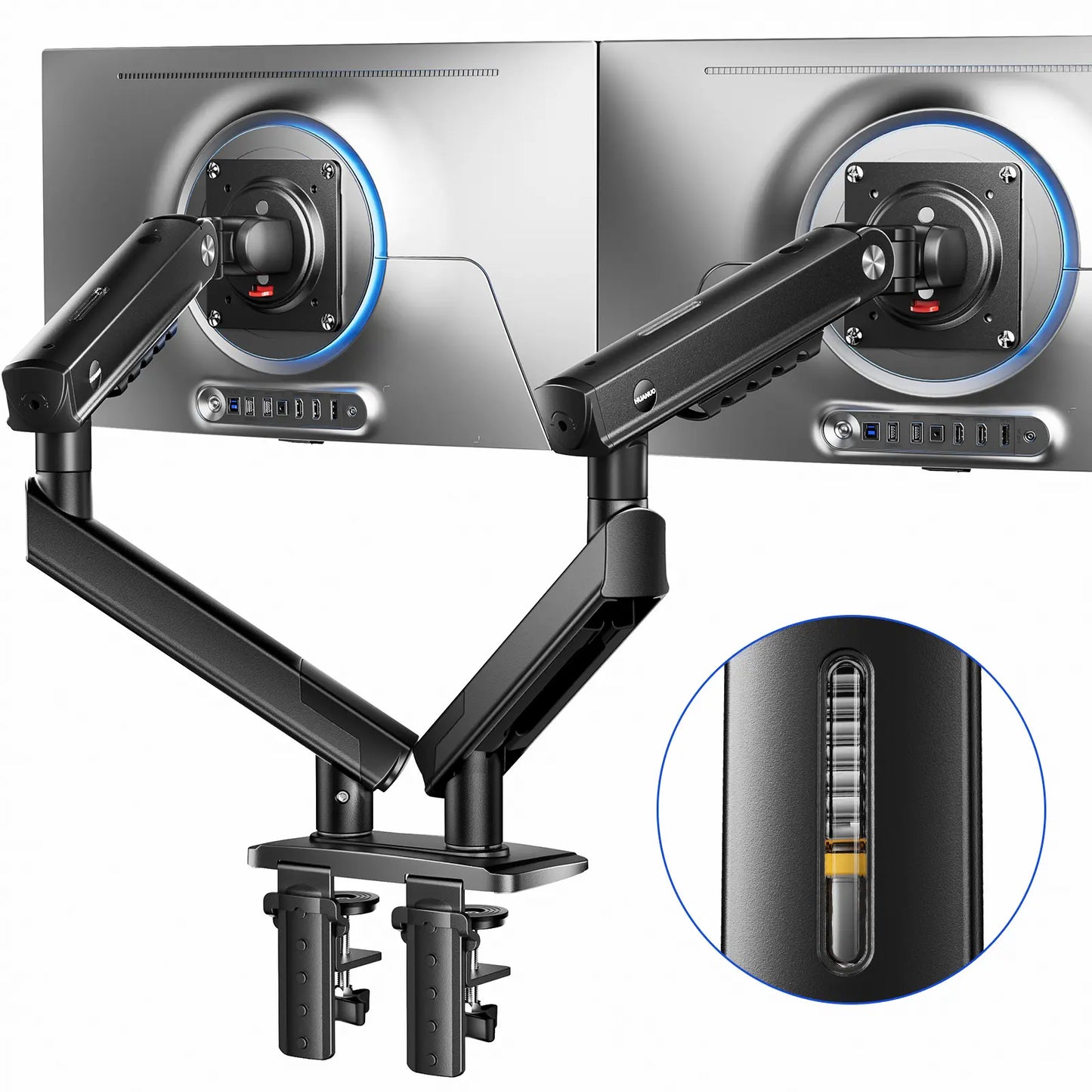 Flowlift Pro Monitor Arm – Dual & Single Screen Support (13-32”), Mechaspring Technology, Instamount, Locksteady, Precisionview – Smooth, Durable, Adjustable Setup for Gamers and Professionals"