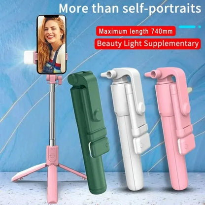 Palo Selfie Trípode Bluetooth Con Luz De Relleno