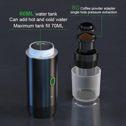 Máquina De Espresso Portátil Inalámbrica 3 En 1