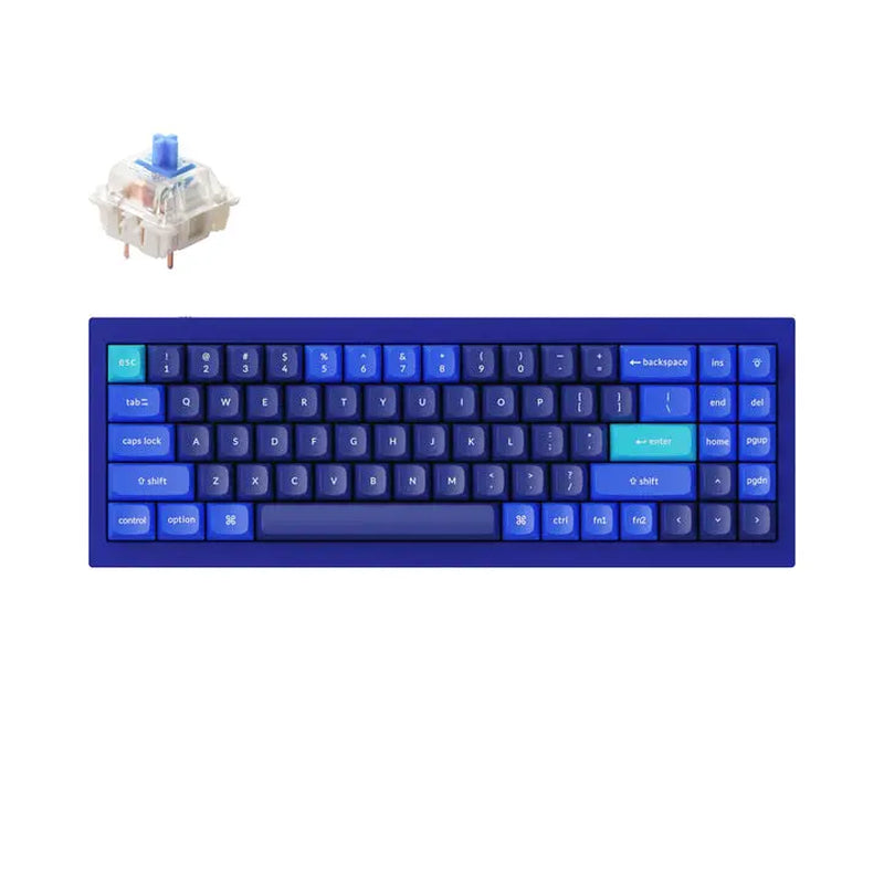 Keychron Q7 Wired Custom Mechanical Keyboard, 70% Layout QMK/VIA Programmable Macro with Hot-Swappable Gateron G Pro Brown Switch Double Gasket Compatible with Mac Windows Linux