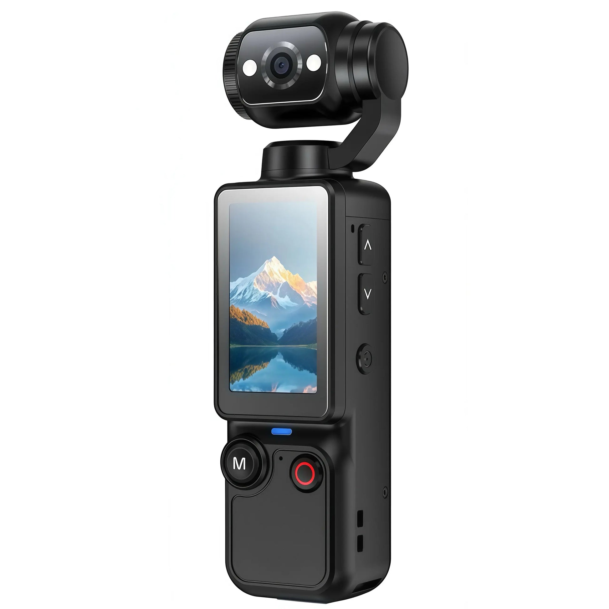 Portable Ultra HD Video Recorder with 180° Rotating Lens, Handheld Stabilizer Pocket Camera, Full Body Camera for Vlogging, Travel & Daily Life Recording, USB Rechargeable, Black, Vlogging Camera,Durable Construction, Camcorder#Summerwins #Dealsforyoudays