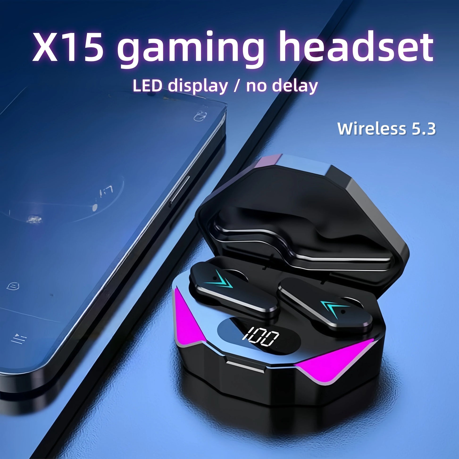 Auriculares Gamer X15 TWS Con Pantalla LED