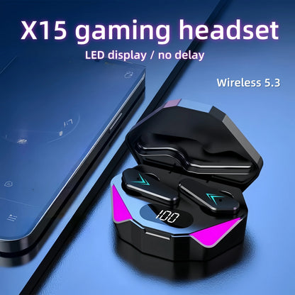 Auriculares Gamer X15 TWS Con Pantalla LED
