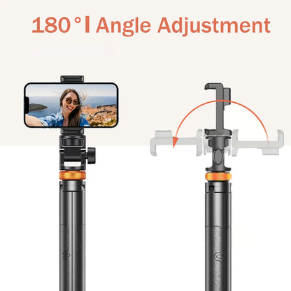 61-In Smartphone Selfie Stick with Wireless Remote & Upgraded Stable Tripod Stand, Tech Accessories, Videography Equipment, Content Creator Tools, Smartphone-Mounted/Modern Selfie Accessories for Iphone 17/16/15/14/13 & Mobile Devices (Travel Use), Cellph