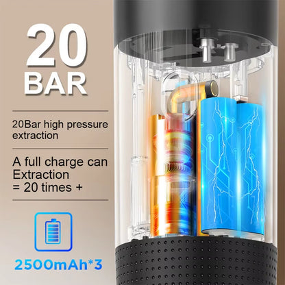Máquina De Espresso Portátil Inalámbrica 3 En 1