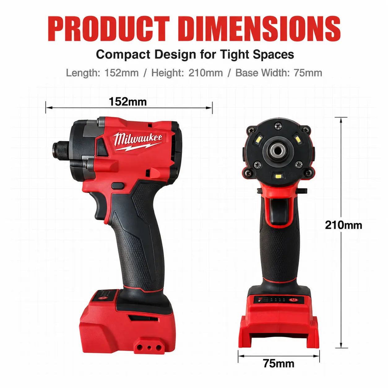 Milwaukee 300Nm 1/4 M18 Impact Driver Supplied with One 6.0Ah Battery + Single Charger | Brushless Motor / Variable Speed Trigger | Deck Screw Driving, Cabinet Installation Halloween Christmas Party Gift Wholesale Tools Alarm Co High Torque Impact