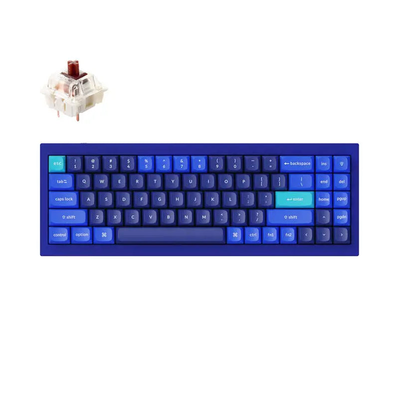 Keychron Q7 Wired Custom Mechanical Keyboard, 70% Layout QMK/VIA Programmable Macro with Hot-Swappable Gateron G Pro Brown Switch Double Gasket Compatible with Mac Windows Linux