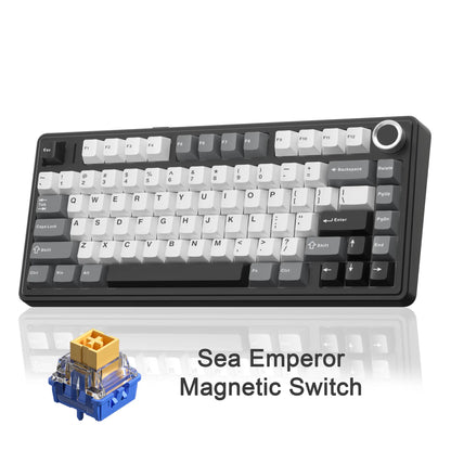 [NEW]AULA F75 HE Wireless Magnetic Switch Custom Gaming Keyboard, 75% Hall Effect Keyboard with Rapid Trigger, 8000Hz Polling Rate , Adjustable Actuation, BT/2.4G/USB-C, Hot Swappable RGB Backlit Keyboard for PC Gamer Multi-Device Creamy Keyboard