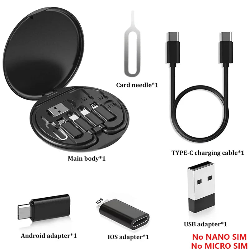 Multi USB Type-C 60W Fast Charging Adapter Cable Kit