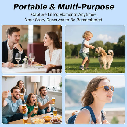 Portable Ultra HD Video Recorder with 180° Rotating Lens, Handheld Stabilizer Pocket Camera, Full Body Camera for Vlogging, Travel & Daily Life Recording, USB Rechargeable, Black, Vlogging Camera,Durable Construction, Camcorder#Summerwins #Dealsforyoudays