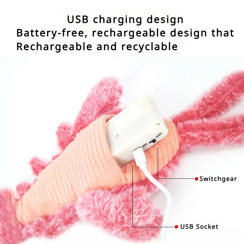 Langosta Eléctrica Juguete USB Para Gatos