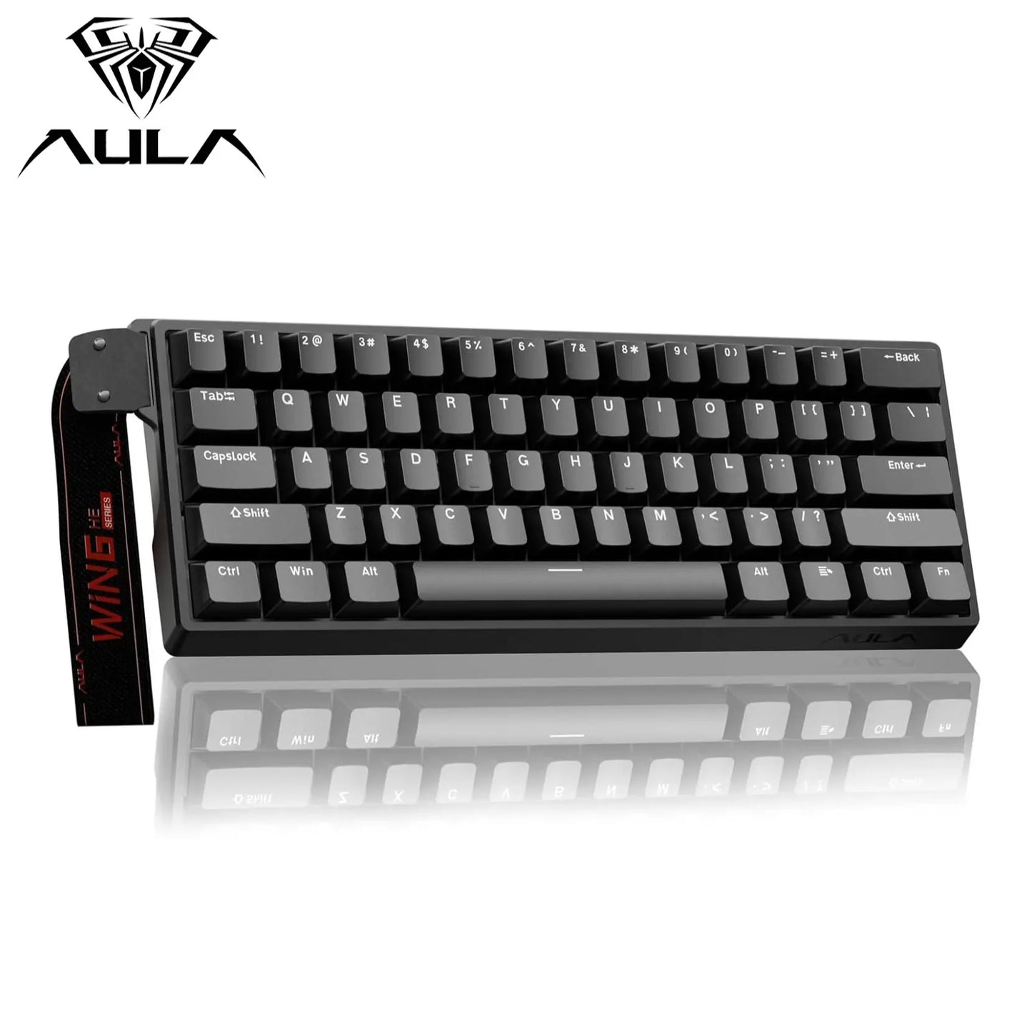 Aula WIN60 HE 60% Mechanical Keyboard Wired, Hall Effect Gaming Keyboard Magnetic Switch Hot Swappable, Adjustable Actuation Rapid Trigger Mode 8000Hz Polling Rate, RGB Keyboard 60 Percent Design Summerwins