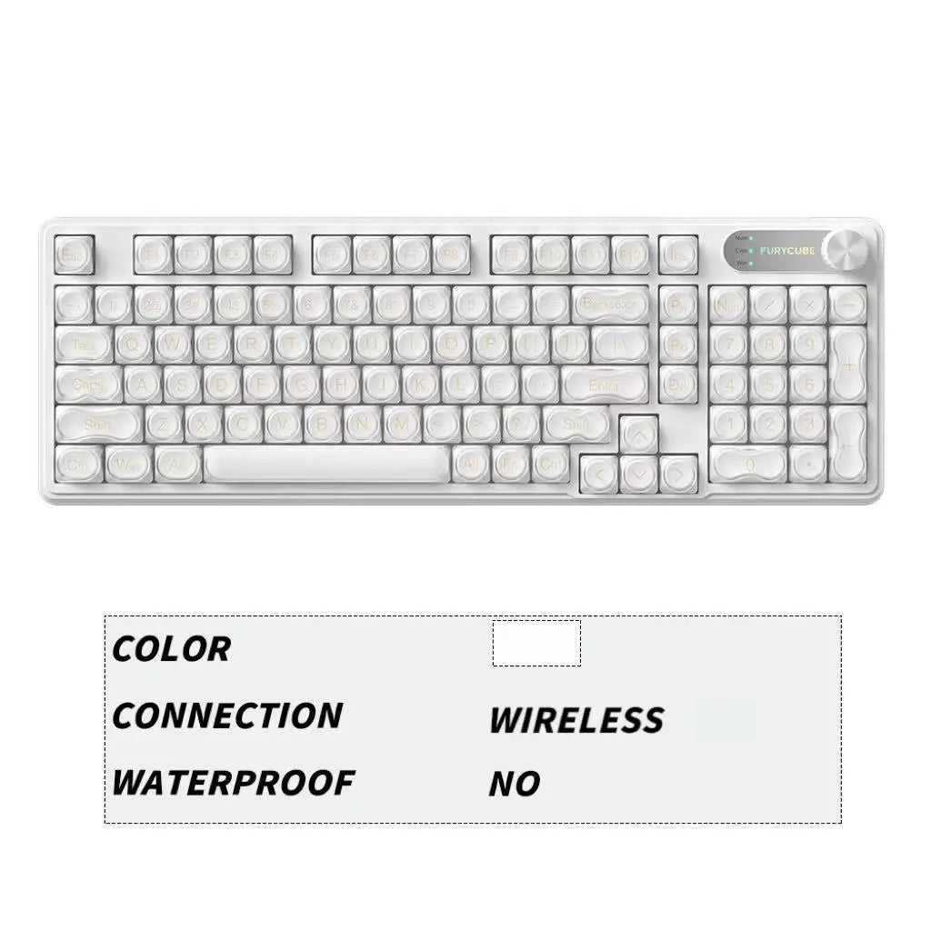 [NEW] FURYCUBE IP98S PRO Music Foundation Keyboard 98Keys Wired Wireless Keyboard with Number Pad Silent Media Knob Custom RGB Backlit Ergonomic for PC MAC PS4 Xbox ONE Membrane Keyboard Office Giftguide Silent