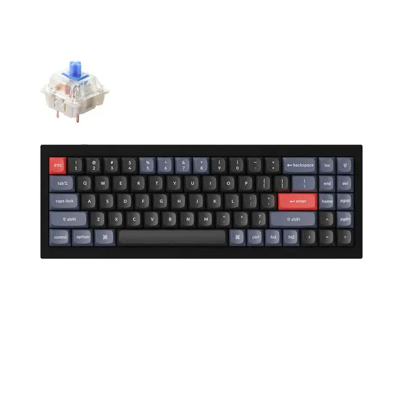 Keychron Q7 Wired Custom Mechanical Keyboard, 70% Layout QMK/VIA Programmable Macro with Hot-Swappable Gateron G Pro Brown Switch Double Gasket Compatible with Mac Windows Linux