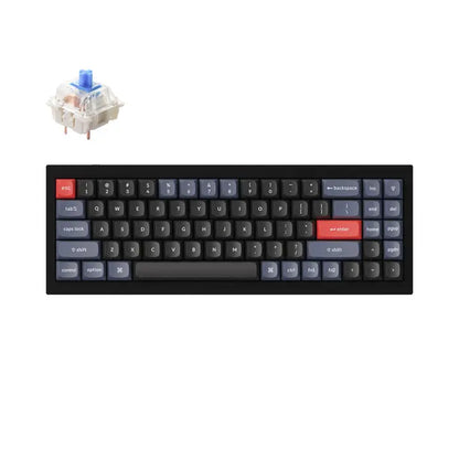 Keychron Q7 Wired Custom Mechanical Keyboard, 70% Layout QMK/VIA Programmable Macro with Hot-Swappable Gateron G Pro Brown Switch Double Gasket Compatible with Mac Windows Linux