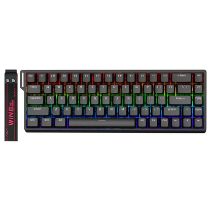 AULA WIN68 HE Mechanical Gaming Keyboard Accessory, 60% Layout, Hall Effect Magnetic Switch, Adjustable Actuation Fast Trigger Mode, 8000Hz Polling Rate, RGB Backlit, Wired Black for Laptop/Pc Gamers, Computer Keyboards, Keyboard Accessory Keyboards