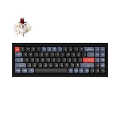 Keychron Q7 Wired Custom Mechanical Keyboard, 70% Layout QMK/VIA Programmable Macro with Hot-Swappable Gateron G Pro Brown Switch Double Gasket Compatible with Mac Windows Linux
