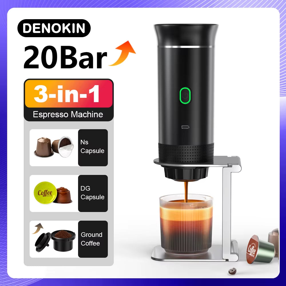 Máquina De Espresso Portátil Inalámbrica 3 En 1